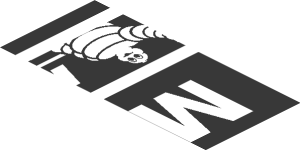 ~Sticker  0.8 x  1.9 with White Logos on Black Background Left - Second Face
