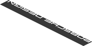~Sticker  2.0 x  3.8 with White Logos on Black Background - Second Face