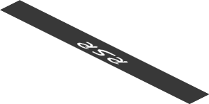 ~Sticker  2.0 x  3.8 with White Logos on Black Background - Third Face