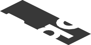 ~Sticker  0.8 x  3.0 with White Logos on Black Background Left - Ninth Face