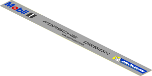 Sticker  1.0 x 11.8 with Logos on Grey Background