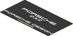 Sticker  2.0 x  3.8 with White Logos on Black Background