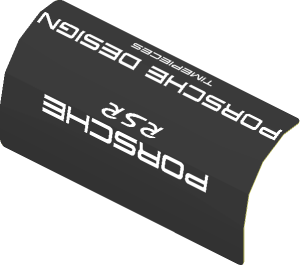 Sticker  2.0 x  3.8 with White Logos on Black Background (Formed)