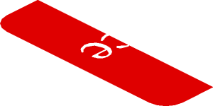 ~Sticker  0.8 x  1.9 with White CapitalSource Logo on Red Background Right - Sixth Face