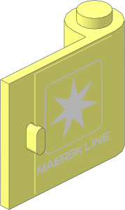 Door  1 x  3 x  2 Right with White Maersk Line Logo Sticker