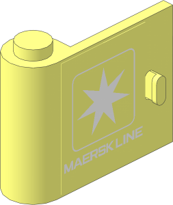 Door  1 x  3 x  2 Left with White Maersk Line Logo Sticker