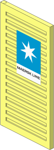 Window  1 x  3 x  5 Shutter with Maersk Line Logo Left Sticker