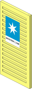 Window  1 x  3 x  5 Shutter with Maersk Line Logo Right Sticker