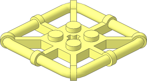 Plate  2 x  2 with Rod Frame Rectangular