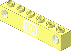 Electric Light Prism  1 x  6 Holder with White German Railways Logo Sticker (Complete)