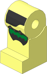 Minifig Leg Right with Silver Armour Plate and Knee Pad with Bat Pattern