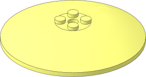 Dish  8 x  8 Inverted with Solid Studs and Squared Antistud Underside
