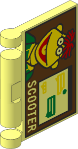 Minifig Book Cover with "Scooter" on Laptop Screen Pattern