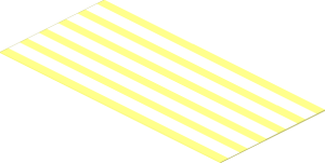 Sticker  1.6 x  3.5 with White/Clear Stripes