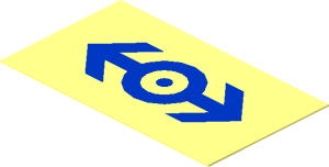 =Sticker 1.1 x 1.9 with Small Blue Train Logo