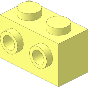 Brick  1 x  2 with Two Studs on One Side