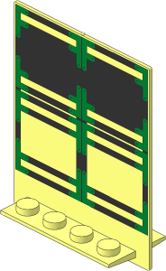 Door  2 x  8 x  6 Revolving with Ninja Pattern
