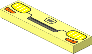 Tile  1 x  4 with Dark Bluish Grey Vehicle Grille and Trapezoidal Logo, and Yellow and Orange Headlights Pattern