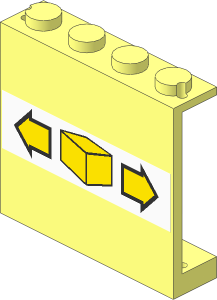 Panel  1 x  4 x  3 with Small Box and Arrows Sticker