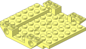 Slope Brick 45  6 x  8 Double Inverted with  1 x  6 Extension and 4 Holes