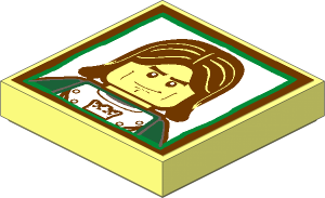 Tile  2 x  2 with Castle Soldier Portrait Sticker