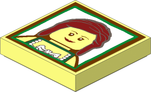 Tile  2 x  2 with Castle Maiden Portrait Sticker