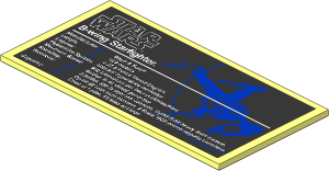Tile  8 x 16 Type 2 with SW B-wing Starfighter Specifications Sticker