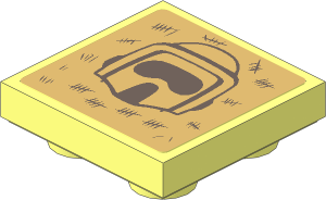 Tile  2 x  2 Inverted with SW Scout Trooper Helmet and Tally Marks Sticker