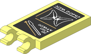 Tile  2 x  3 with Clips Horizontal (Thick C-Clips) with Aurebesh Characters, Spear and Glider Sketch Sticker
