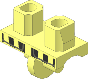 Minifig Hips with Pockets and Black Stripes Pattern