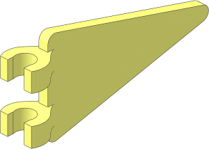 Flag 2 x 4 Triangular (Thick C-Clip)