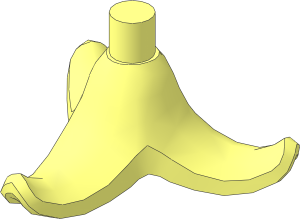 Minifig Food Banana Peel