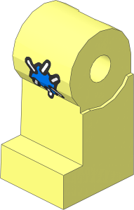 Minifig Leg Right with Medium Blue Patch Pattern