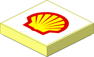 Tile  2 x  2 with Shell Logo 1971 Sticker