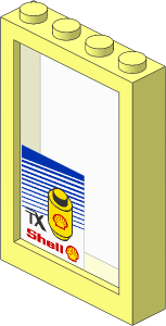 Window  1 x  4 x  5 with Fixed Glass with "TX Shell" Sticker (Complete)