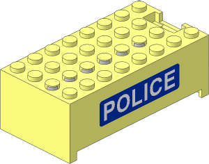 ~Electric  9V Battery Box  4 x  8 x  2.333 Cover with "POLICE" Stickers on Both Sides