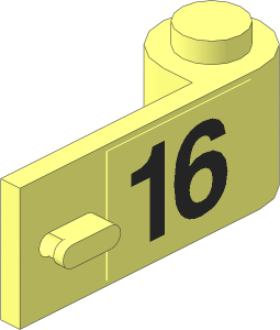Door  1 x  3 x  1 Right with Black "16" Sticker