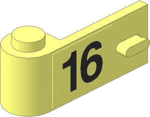 Door  1 x  3 x  1 Left with Black "16" Sticker
