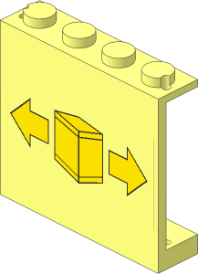 Panel  1 x  4 x  3 with Large Box and Arrows Sticker