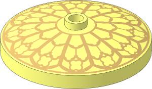 Dish  4 x  4 Inverted with Notre Dame Window Pattern