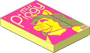 Tile  2 x  3 with "Miss Piggy" Pattern