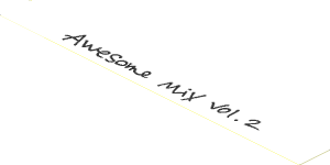 Sticker  1.0 x  9.7 with Black "Awesome Mix Vol. 2" Pattern