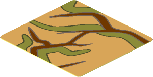 Sticker  1.8 x  1.9 with Brown and Olive Green Vines #3 Pattern