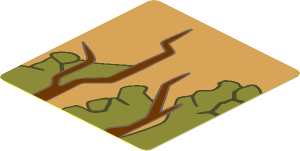 Sticker  1.9 x  1.8 with Brown Vines and Olive Green Leaves #1 Pattern