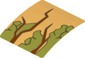 Sticker  1.9 x  1.8 with Brown Vines and Olive Green Leaves #1 Pattern