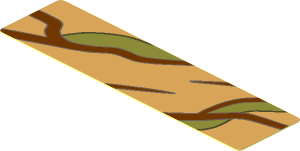 Sticker  0.7 x  2.8 with Brown and Olive Green Vines #7 Pattern