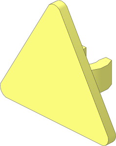 Roadsign Clip-on  2.2 x  2.667 Triangular (Thick C-Clip)