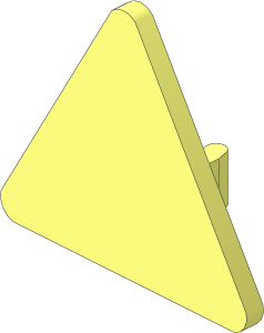 Roadsign Clip-on  2.2 x  2.667 Triangular