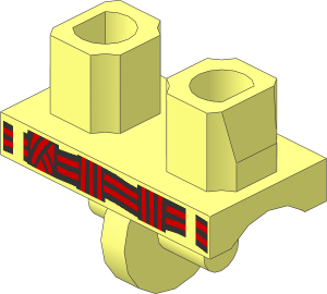 Minifig Hips with Medium Nougat Braided Belt Pattern