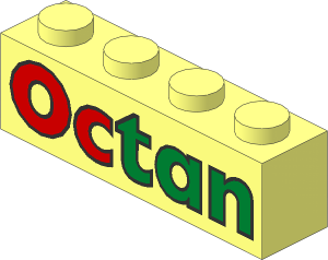 Brick  1 x  4 with Octan Pattern